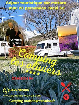 Camping les oliviers oraison site partenaire